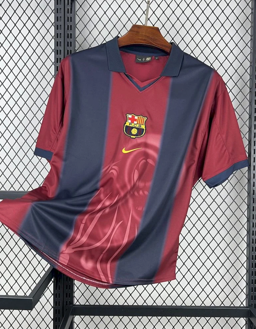 maillot vintage fc barcelone cactus jack