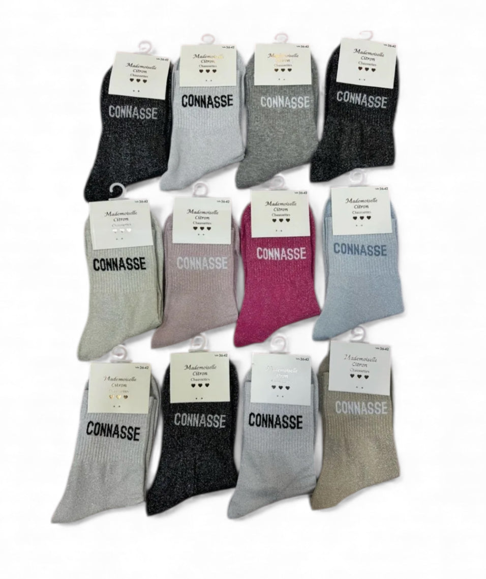 chaussette message connasse